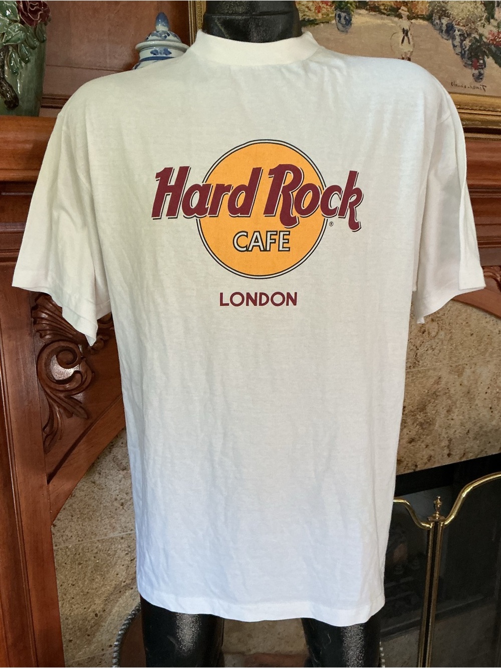Vintage Hard Rock Cafe London White T‑Shirt with Logo